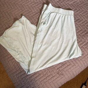Light aqua cooling sleep lounge pants from Duluth Trading